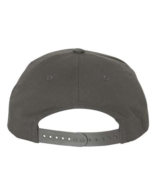 YP Classics 6502 Lightly-Structured Five-Panel Snapback Cap - Charcoal - back
