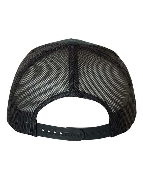 YP Classics 6506 Five-Panel Retro Trucker Cap - Black - back