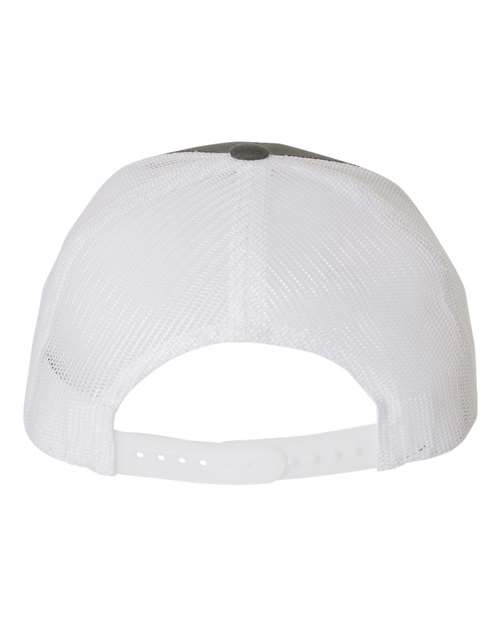 YP Classics 6506 Five-Panel Retro Trucker Cap - Charcoal/ White - back