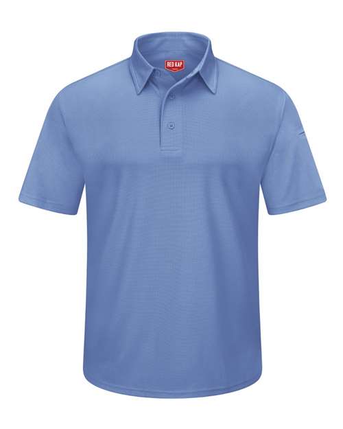 Red Kap SK90 Men's Performance Knit® Flex Series Pro Polo - Medium Blue - front