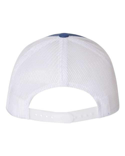 YP Classics 6606 Retro Trucker Cap - Royal/ White - back