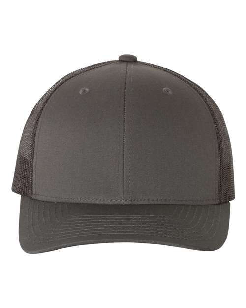YP Classics 6606 Retro Trucker Cap - Charcoal - front