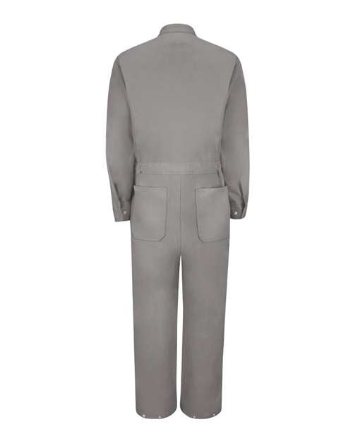 Red Kap CC18 Men's Zip-Front Cotton Coverall - Grey - back