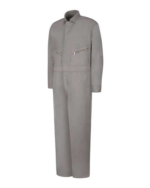 Red Kap CC18 Men's Zip-Front Cotton Coverall - Grey - front