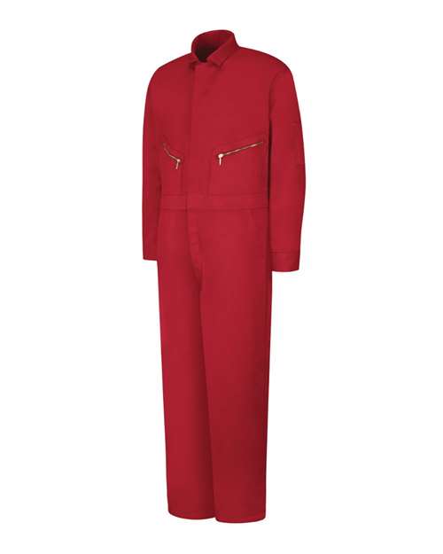 Red Kap CC18 Men's Zip-Front Cotton Coverall - Red - front