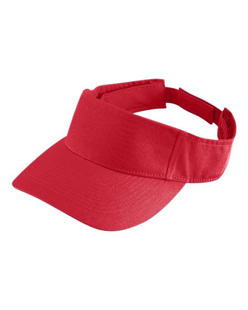 Augusta Sportswear 6225 Sport Twill Visor - Red - front