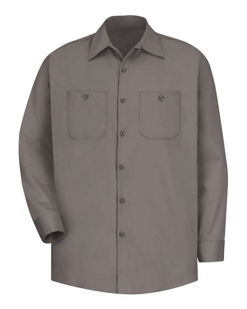 Red Kap SC30T Men's Tall Cotton Uniform Shirt - Graphite Grey - front