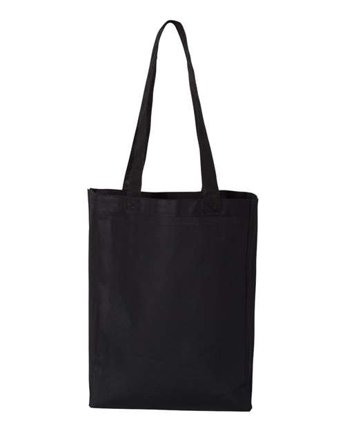 Q-Tees Q1000 12L Gussetted Shopping Bag - Black - back