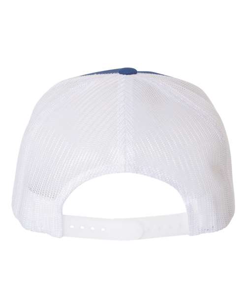 YP Classics 6006 Classic Five-Panel Trucker Cap - Royal/ White - back