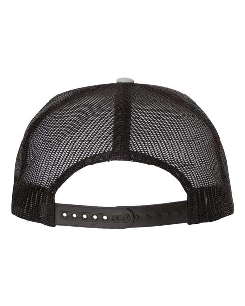 YP Classics 6006 Classic Five-Panel Trucker Cap - Silver/ Black - back