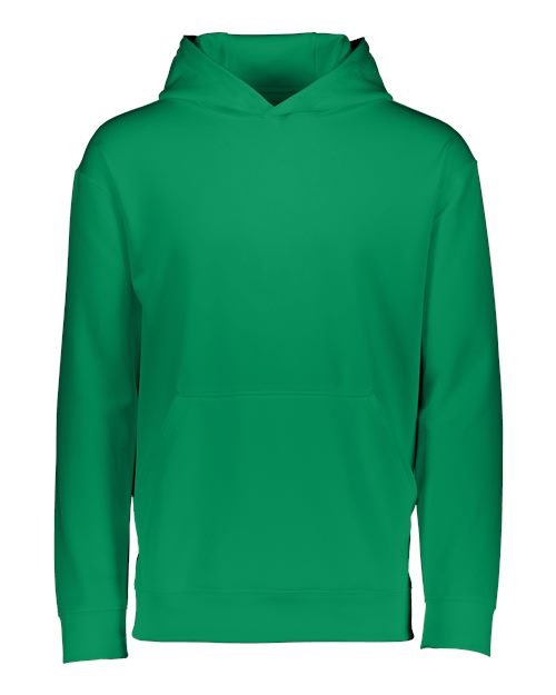 Augusta Sportswear 5506 Youth Wicking Fleece Hooded Sweatshirt - Kelly - front