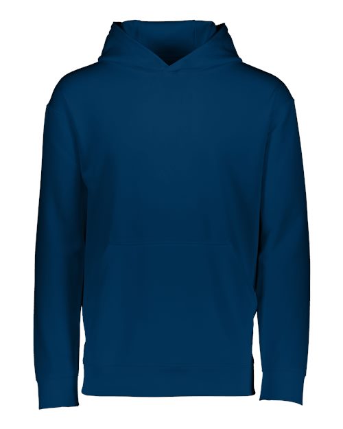 Augusta Sportswear 5506 Youth Wicking Fleece Hooded Sweatshirt - Navy - front
