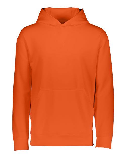 Augusta Sportswear 5506 Youth Wicking Fleece Hooded Sweatshirt - Orange - front