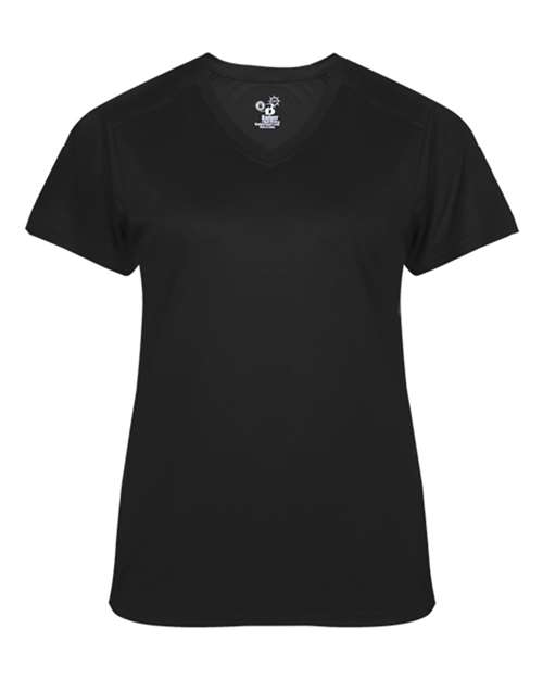 Badger 4062 Women's Ultimate SoftLock™ V-Neck T-Shirt - Black - front