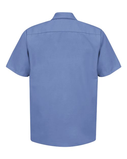 Red Kap SP24T Men's Tall Industrial Short Sleeve Work Shirt - Petrol Blue - back