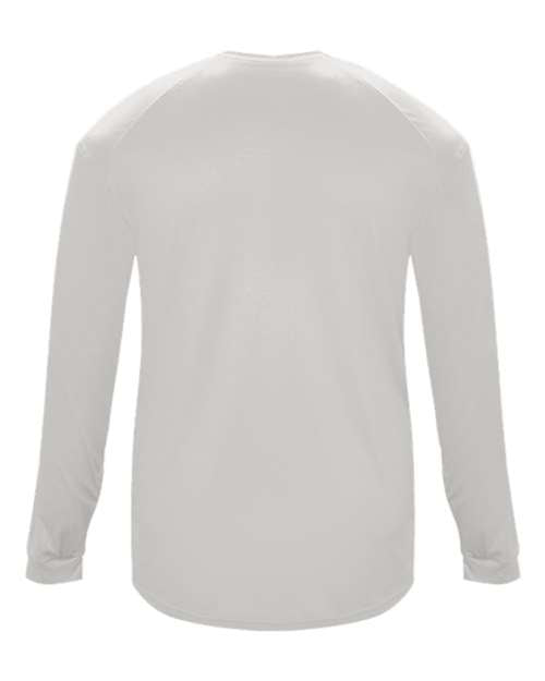 Badger 4004 Men's Ultimate SoftLock™ Long Sleeve T-Shirt - Silver - back