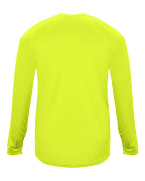 Badger 4004 Men's Ultimate SoftLock™ Long Sleeve T-Shirt - Safety Yellow - back