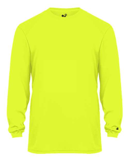 Badger 4004 Men's Ultimate SoftLock™ Long Sleeve T-Shirt - Safety Yellow - front