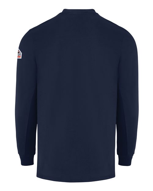 Bulwark SET2 Men's Knit Long Sleeve T-Shirt - Navy - back