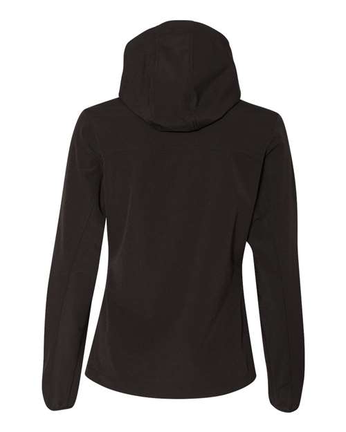 DRI DUCK 9411 Women's Ascent Soft Shell Hooded Jacket - Black - back