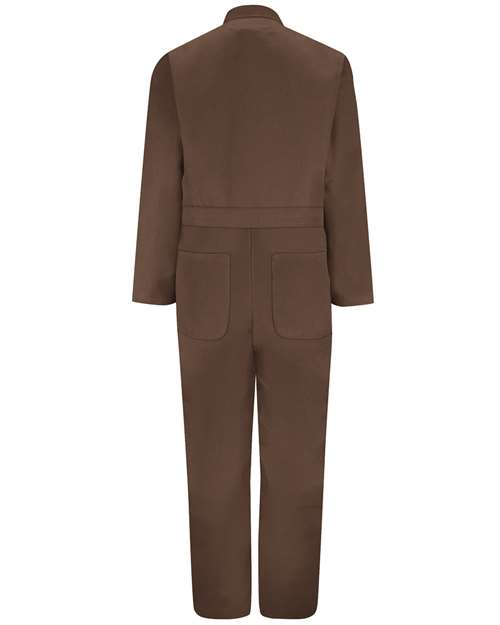 Red Kap CT10T Men's Tall Twill Action Back Coverall - Brown - back