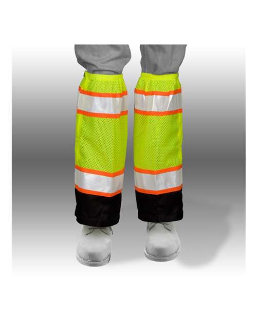 Kishigo 3932-3933 Men's Premium Black Series® Mesh Gaiters - Lime - front