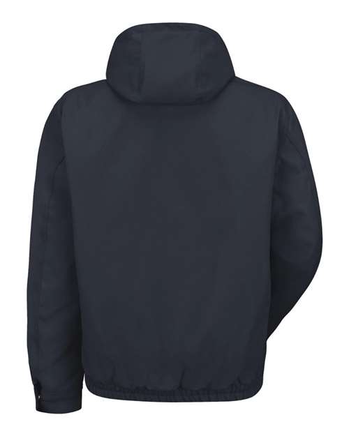 Red Kap JD20 Men's Blended Duck Zip-Front Hooded Jacket - Navy Duck - back