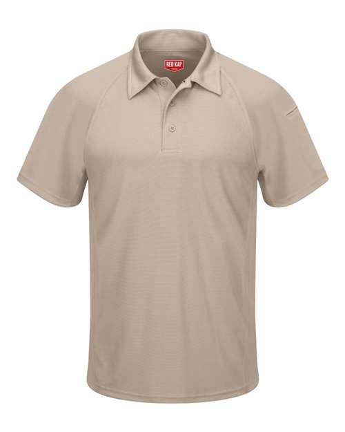 Red Kap SK92 Men's Performance Knit® Flex Series Active Polo - Tan - front