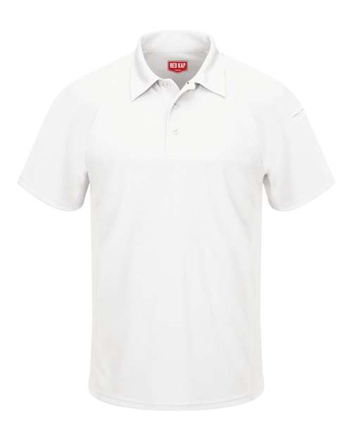 Red Kap SK92 Men's Performance Knit® Flex Series Active Polo - White - front