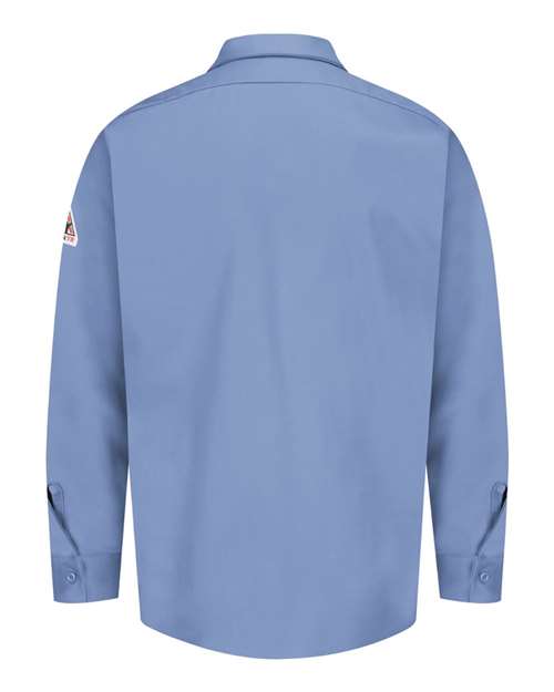Bulwark SEW2T Men's Tall Flame Resistant Excel Work Shirt - Light Blue - back