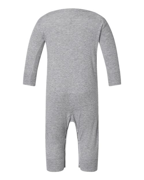 Rabbit Skins 4412 Infant Long Legged Baby Rib Bodysuit - Heather - back
