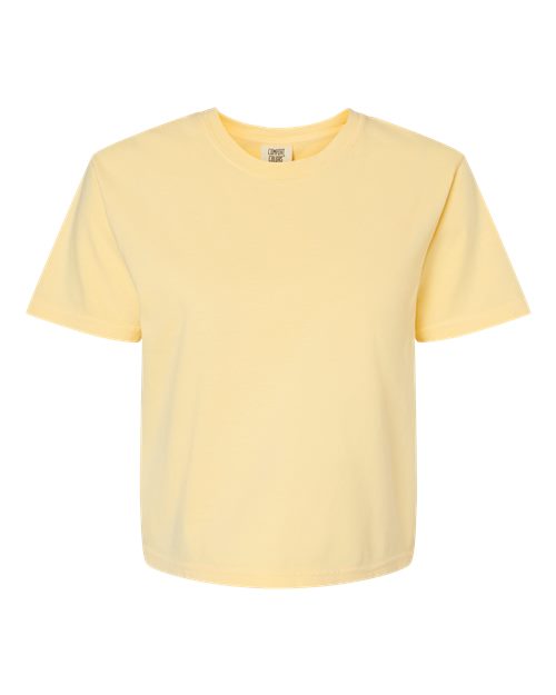 Comfort Colors 3023CL Women's Garment-Dyed Heavyweight Boxy T-Shirt - Butter - front