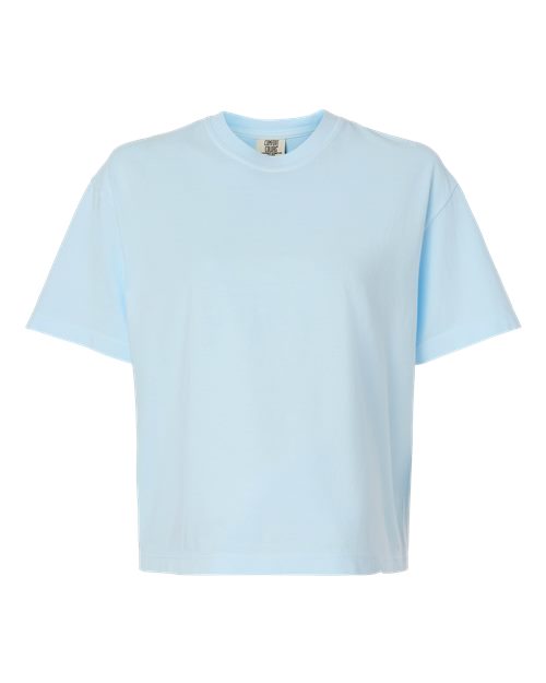 Comfort Colors 3023CL Women's Garment-Dyed Heavyweight Boxy T-Shirt - Chambray - front