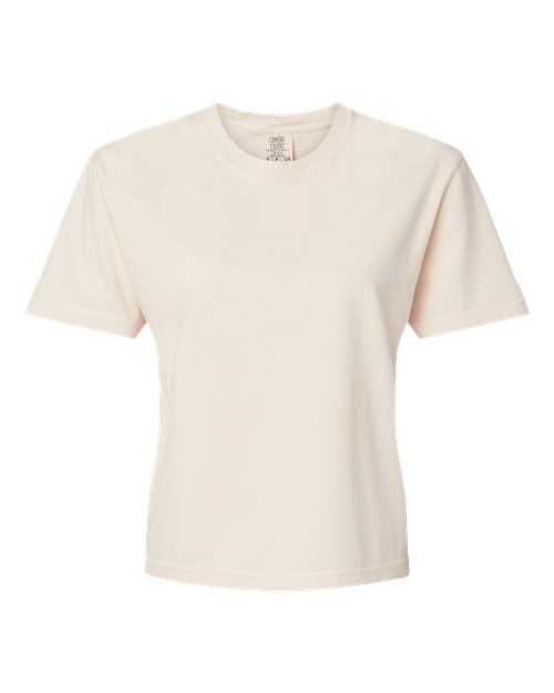 Comfort Colors 3023CL Women's Garment-Dyed Heavyweight Boxy T-Shirt - Ivory - front