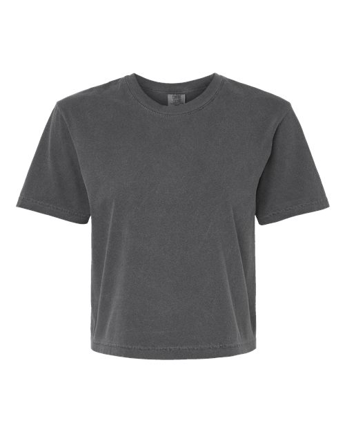 Comfort Colors 3023CL Women's Garment-Dyed Heavyweight Boxy T-Shirt - Pepper - front