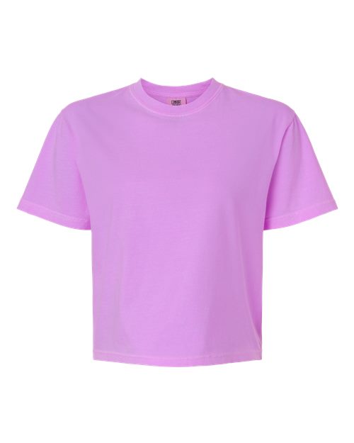 Comfort Colors 3023CL Women's Garment-Dyed Heavyweight Boxy T-Shirt - Neon Violet - front