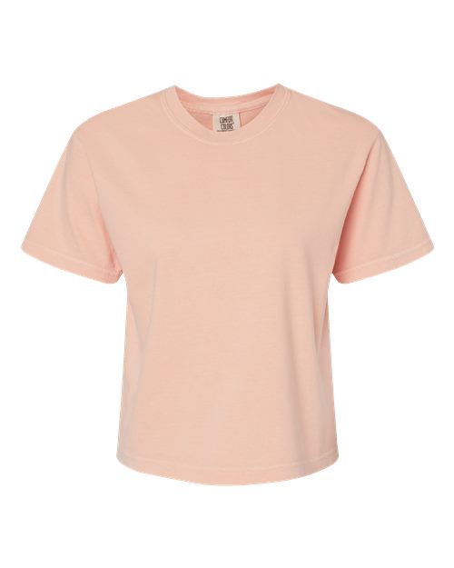 Comfort Colors 3023CL Women's Garment-Dyed Heavyweight Boxy T-Shirt - Peachy - front