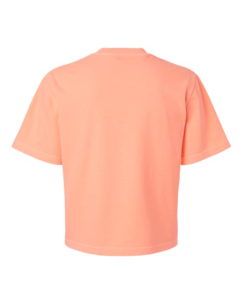 Comfort Colors 3023CL Women's Garment-Dyed Heavyweight Boxy T-Shirt - Neon Cantaloupe - back
