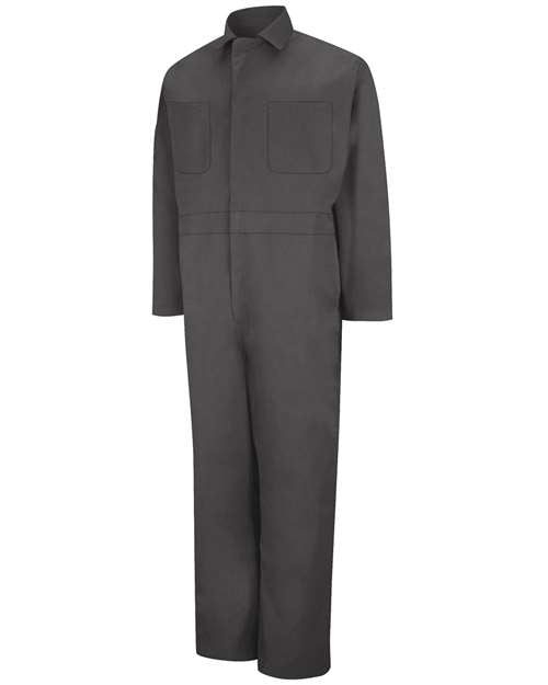 Red Kap CT10EXT Men's Extended Sizes Twill Action Back Coverall - Charcoal - front
