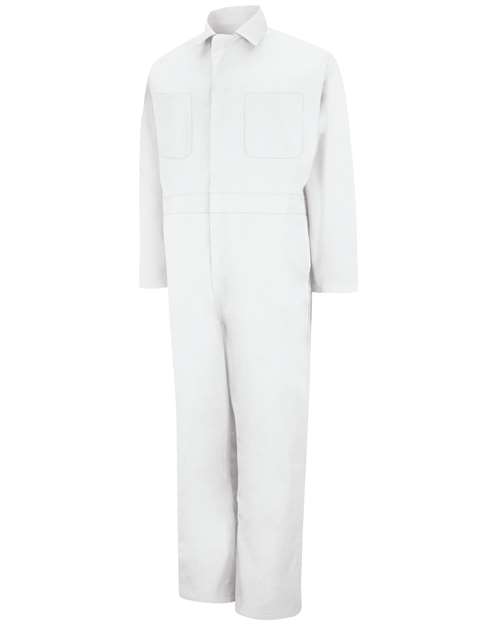 Red Kap CT10T Men's Tall Twill Action Back Coverall - White - front