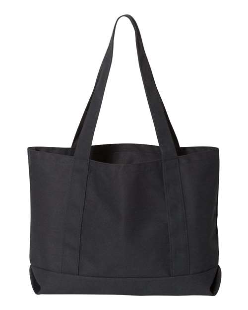 Liberty Bags 8870 Seaside Cotton Pigment Dyed Resort Tote - Washed Black - back