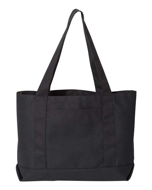 Liberty Bags 8870 Seaside Cotton Pigment Dyed Resort Tote - Washed Black - front