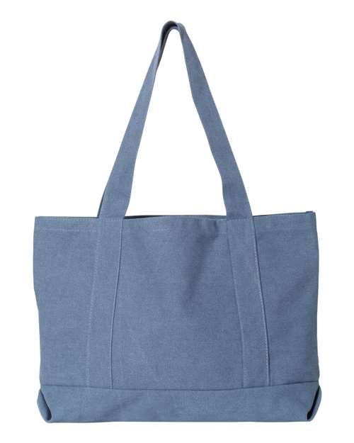 Liberty Bags 8870 Seaside Cotton Pigment Dyed Resort Tote - Blue Jean - back