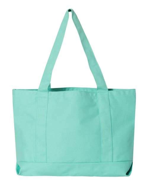 Liberty Bags 8870 Seaside Cotton Pigment Dyed Resort Tote - Sea Glass Green - back