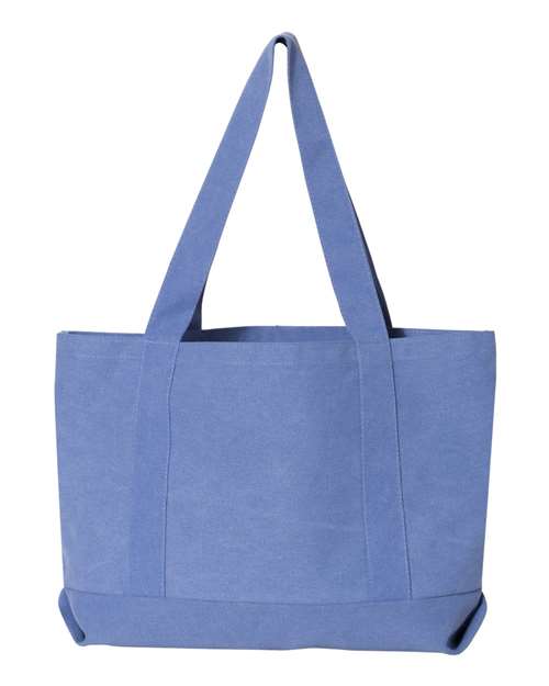 Liberty Bags 8870 Seaside Cotton Pigment Dyed Resort Tote - Periwinkle Blue - back
