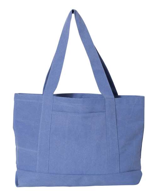 Liberty Bags 8870 Seaside Cotton Pigment Dyed Resort Tote - Periwinkle Blue - front