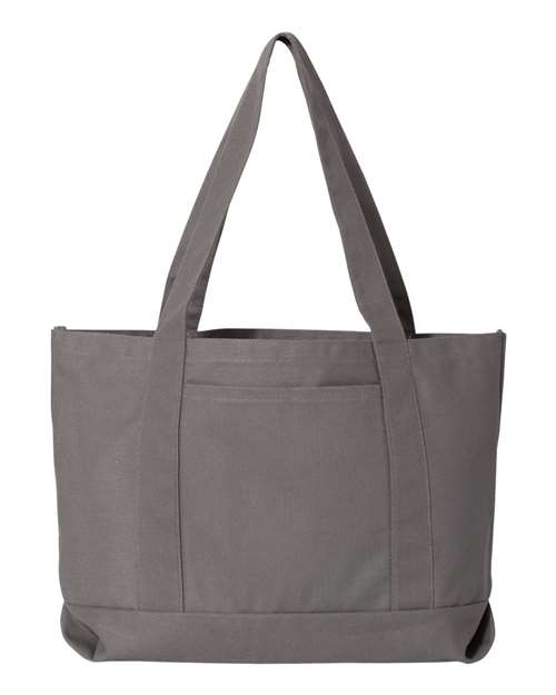 Liberty Bags 8870 Seaside Cotton Pigment Dyed Resort Tote - Grey - front
