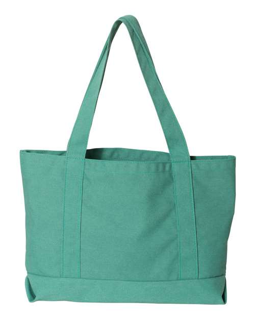 Liberty Bags 8870 Seaside Cotton Pigment Dyed Resort Tote - Seafoam Green - back
