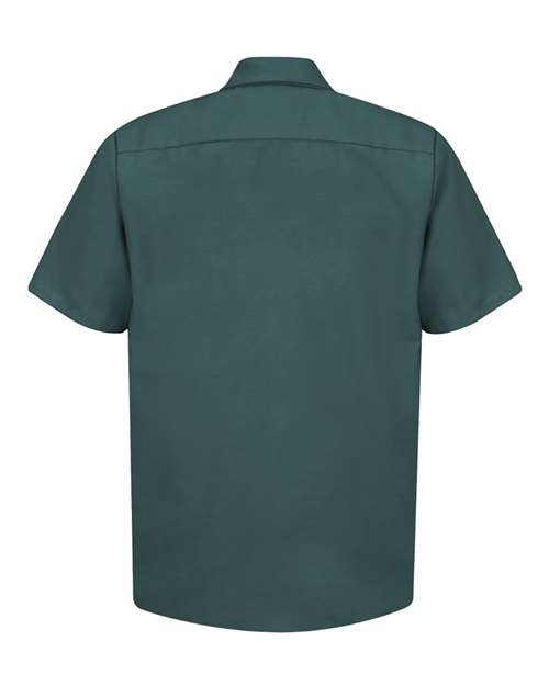 Red Kap SP24T Men's Tall Industrial Short Sleeve Work Shirt - Spruce Green - back
