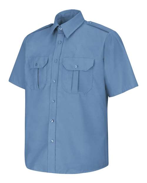 Red Kap SP66 Men's Short Sleeve Security Shirt - Medium Blue - front